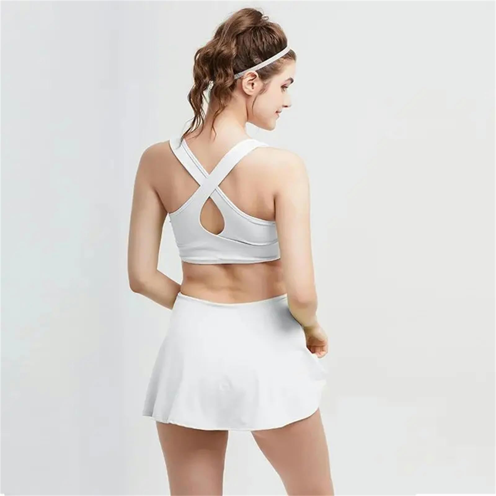 MFQLLFalda Plisada Falta De Tenis Mujeres Manoss Sports Sports Deports Mujeres Golf Badutton Falda Set