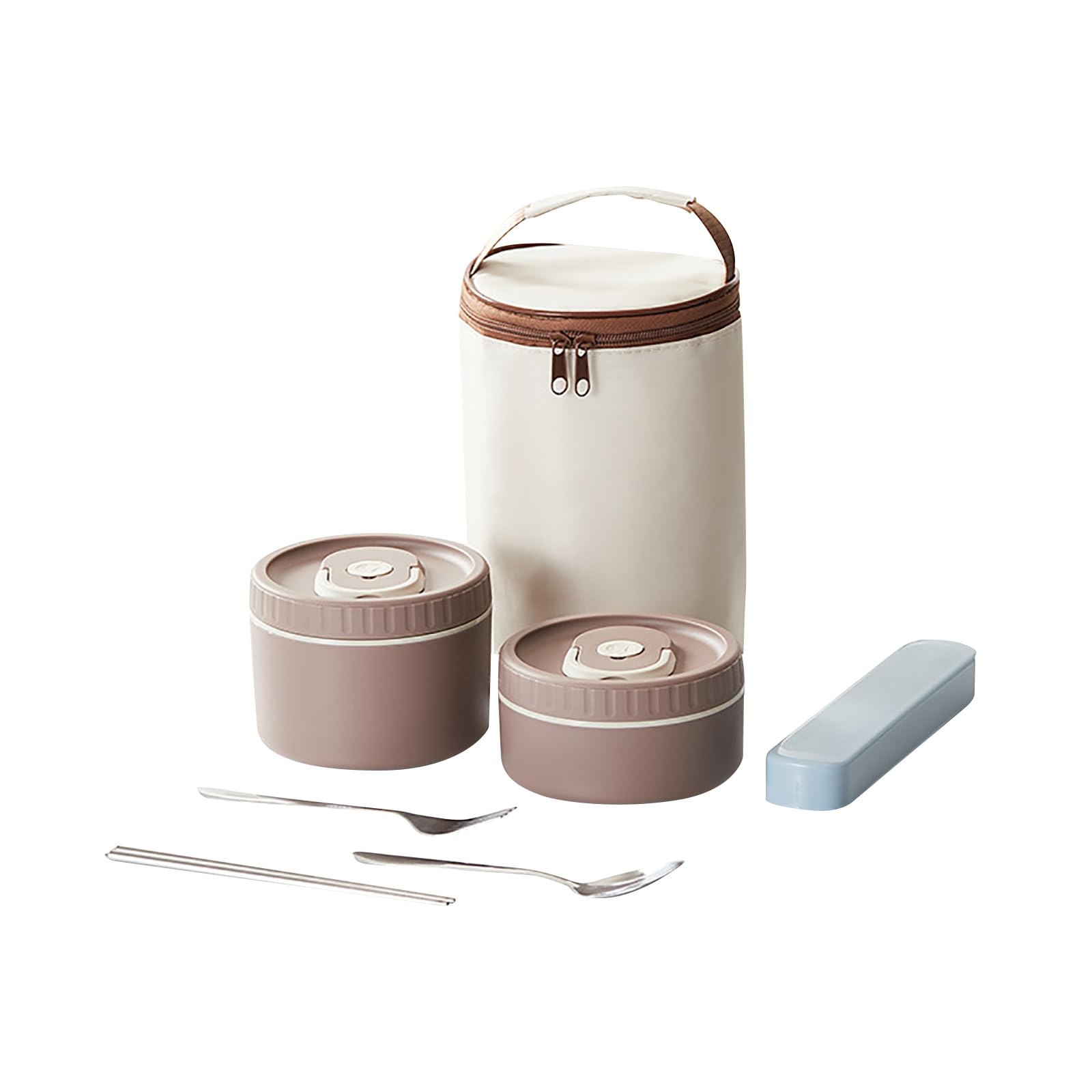 Juego de 4 compartimentos Bentos de acero inoxidable de alta calidad, aptas para inducción y lavavajillas, bolsas de almuerzo térmicas aisladas para adultos