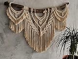 Macrame Backdrop Bedroom Room Wall Art: Handmade Bohemian Wall Hanging Home Wall Art Decor, 35.5' x...