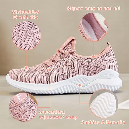 Womens Walking Shoes Slip On，Memory Foam Lightweight Comfort Casual Workout Shoes,Yoga Tennis Or Running Sneakers2