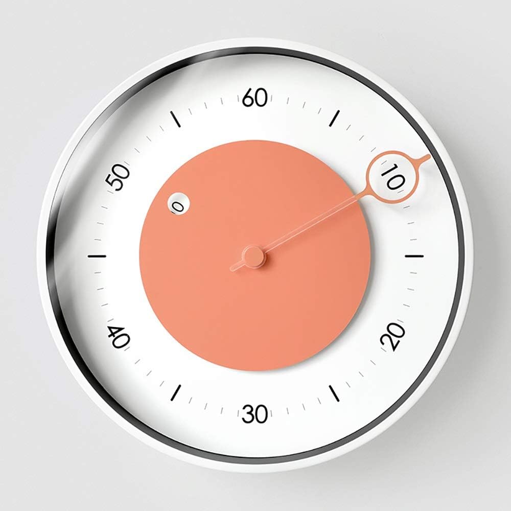 Wall Clock Modern Minimalist Creative Wall Clock Living Room Home Silent Clock Fashion Wall Clock (Color : Gray) (Color : Orange)
