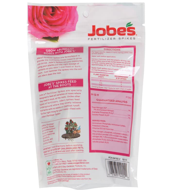 Jobe's 04102 Fertilizante para Rosas en Palitos, 5 Paquetes miniatura 3