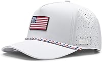 Curves & Clubs USA Golf Rope Hat - Patriotic American Flag Performance Cap, Breathable Adjustable Golf Hat