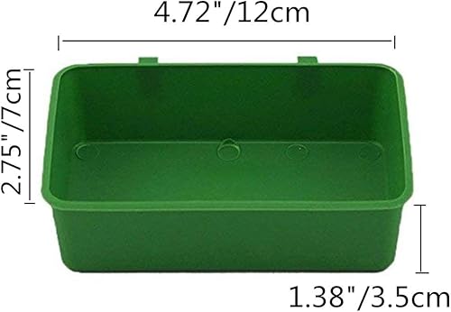 Miniatura 6 de Wontee Vasos de alimentación de semillas de pájaros, cuenco colgante de plástico para aves de corral, loro, paloma, periquito, jaula de periquitos