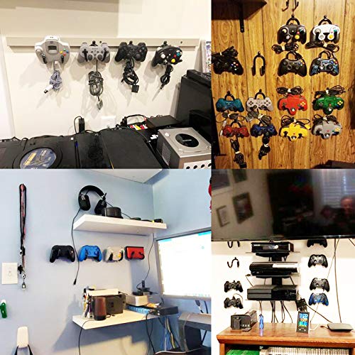 Universal Game Controller Wall Mount Stand Holder Organizer Wall Rack Wall Mount Wall Clip Wall Hanger (4 Pack) For Xbox One Ps4 Switch Pro Game Controller, Universal Gamepad Accessories - No Game Controller #TOP6