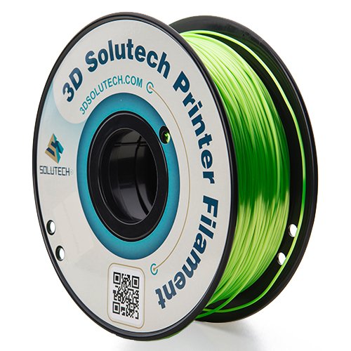 3D Solutech Green 3D Printer Ultra PLA Filament 1.75MM Filament, Dimensional Accuracy +/- 0.03 mm, 2.2 LBS (1.0KG)