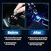 Bevinsee 3 PCS Mini USB Car Light, Universal Portable USB Atmosphere Light DC 5V Smart USB LED Car Interior Lighting kit for Laptop Keyboard Night Home Office Decoration, Ice Blue