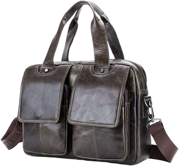 Multi Functional Shoulder Bag Layer Cowhide Handbag Crossbody Briefcase