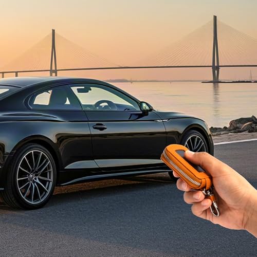 Image of Yuoyar Premium Leather Key Fob Case - Universal Car Key Holder
