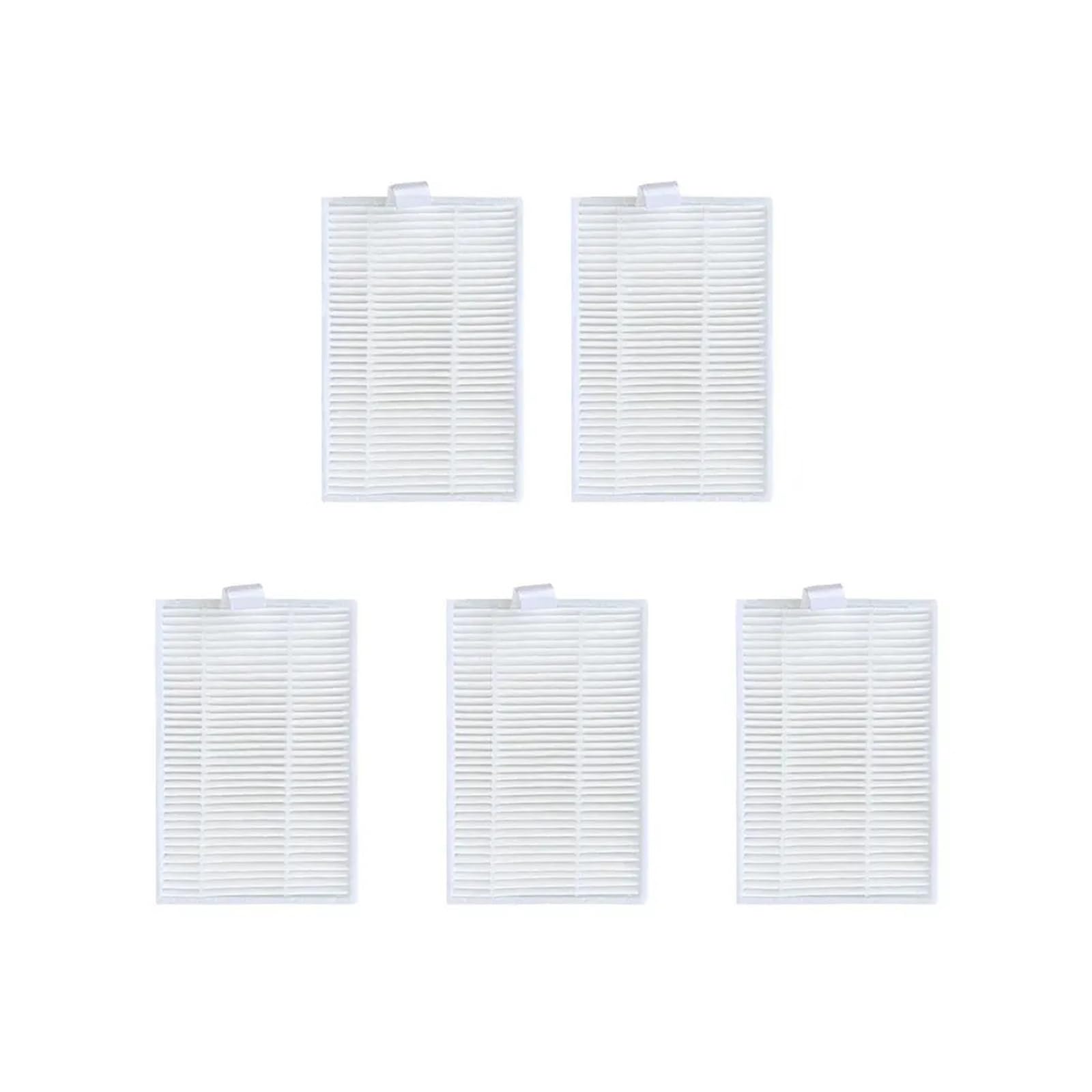 Kicici Accessories Compatible With ABIR X5 / X6 / X8 Genio Navi N600 Robotic Vacuum Cleaner 3-Arms Side Brush Hepa Filter Replacement Spare Parts(Set A)