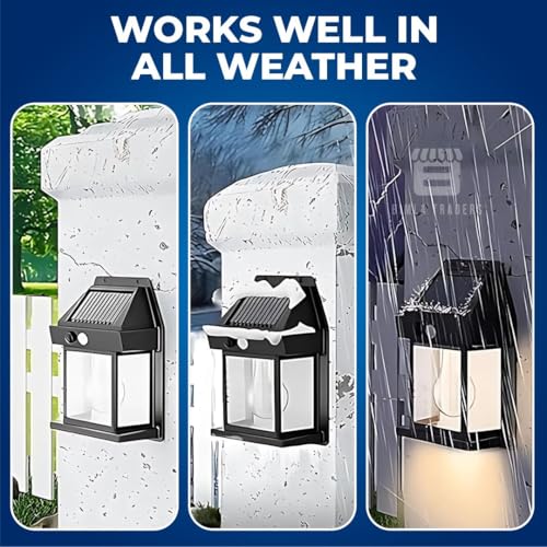 Image of Btag Sun-Powered Wall Light Outdoor with Motion Sensor - Waterproof Exterior LED Sconce Lamp, Auto Charging Security Light for Porch, Patio, Garden, Pathway & Yard Lighting. PO2 (XL)
