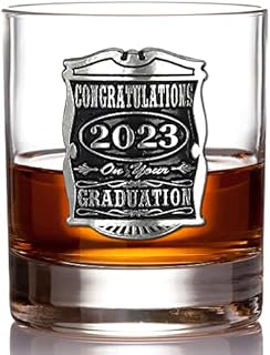 English Pewter Company 11oz Graduation Tumbler Whisky Glass Personalised with Your Year  Gift Box [GRAD01]