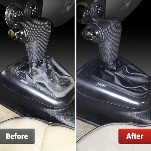 KBH Car Gear Shift Knob Boot Cover for Hummer H3 2005 2006 2007 2008 2009 2010 2011, Vinyl Leather Upholstery, Shifter Dust Covering Skin Replacement, Black