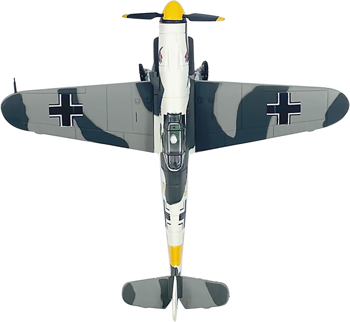 Toy Collection German BF 109F-4 Fighter Airplane Model 1:72 Scale Simulation Aircraft Model Alloy ABS Plastic Material Aviation Plane