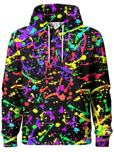 Image of PAGYMO Graphic Hoodies for Men Funny Novelty Pullover Hooded Sweatshirt | Funny 3D print, cool novelty design, colorful pattern, mens graphic pullover hoodie, sarcastic style, funky winter fashion