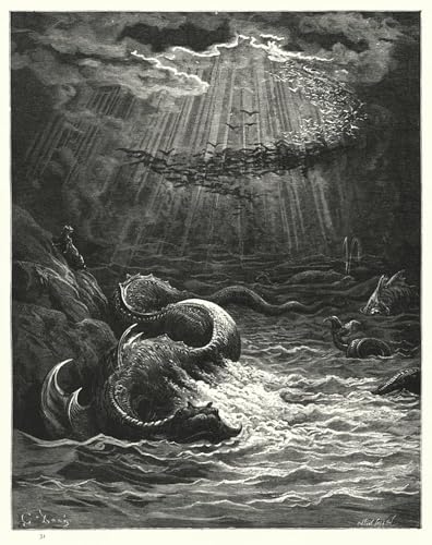Impresión de arte en lienzo de Gustave Doré, cuadro decorativo de 60x90cm para sala de estar