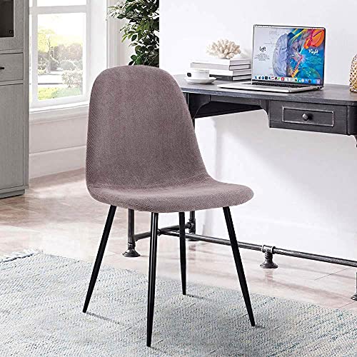 WeHome - Set da 4 sedie in tessuto Bella, gambe in...