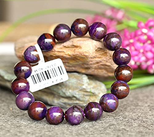 Bracelet Sugilite violette naturelle 11.2mm en perles rondes LKBEADS