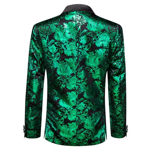 Image of Barry. Wang Men's Sport Coats & Blazers Flower Suit Jacket 1 Button Paisley Tuxedo Mardi Gras Carnival Parade Gift