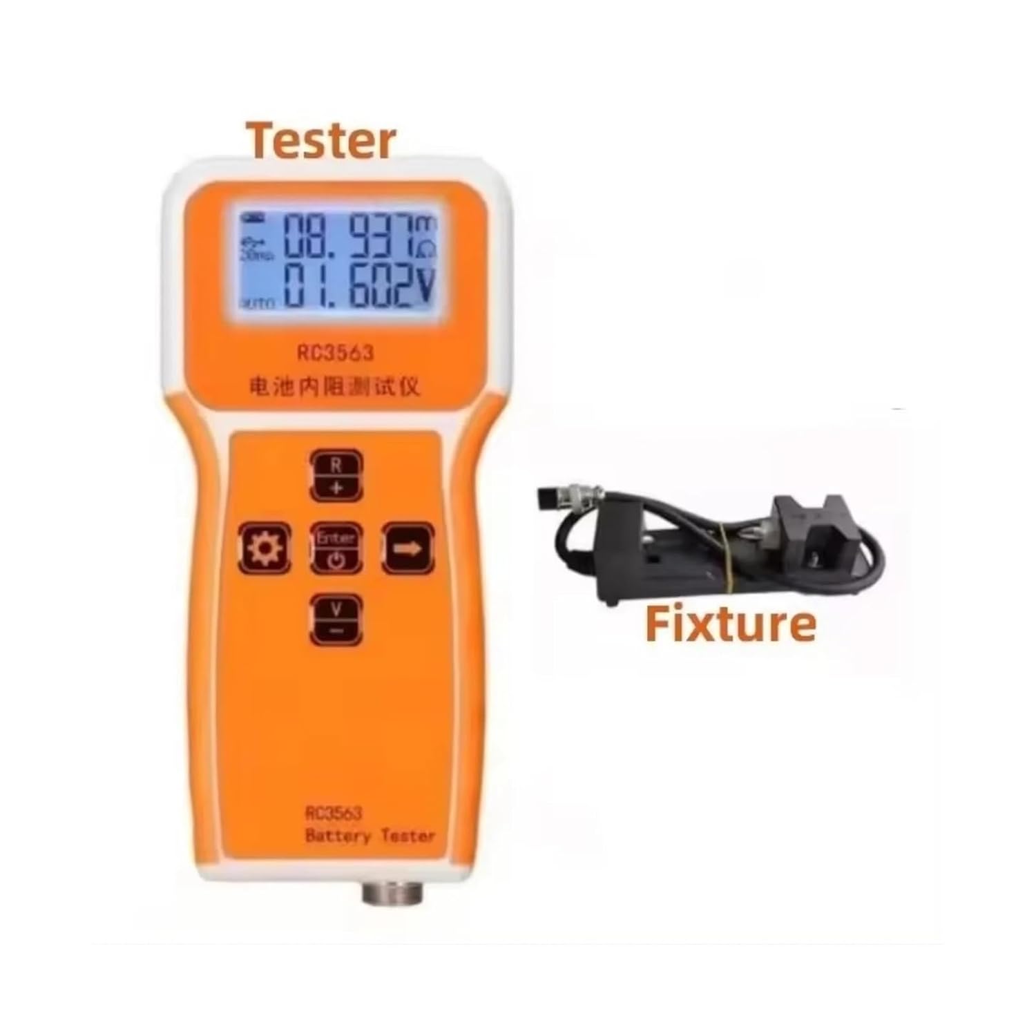 RC3563 Battery Internal Resistance Tester High-Precis Trithium Lithium Iron Phosphate 18650 Battery Tester Ohmmeter(RC3563-Clip)