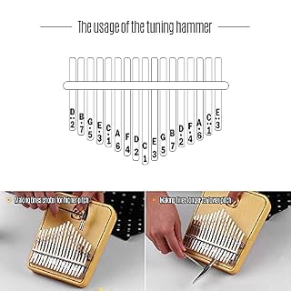 Haiqings Portable 17 Touches Kalimba Thumb Piano Bois d'épicéa avec Support arrière Cadeau Musical for Les étudiants… – Image 4