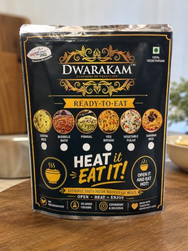 Image of Dwarakam Lemon Rice, Ready-to-Eat, South Indian Rice Dish, Hygienically Packed, Quick Meal for Home, Office and Travel