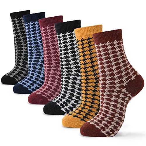 Moon Tree Chaussette Chaudes Femme Chaussette Thermique Chaussette Hiver en Laine Tartan Cover