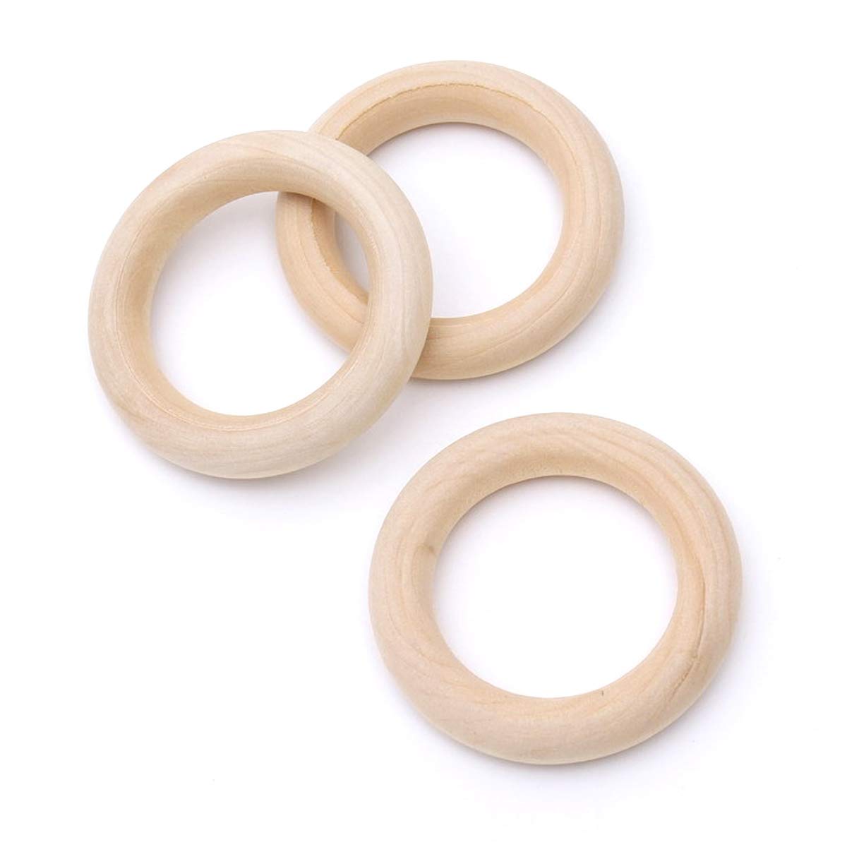 Anneaux en bois naturel sans peinture pour artisanat bricolage bébé anneau de de