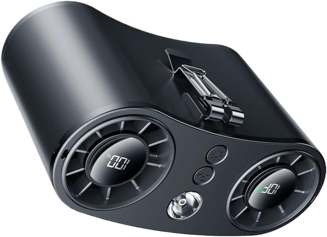 Portable Waist Fan 10 Speeds Personal Fan 20000mAh Rechargeable Desk with Display Outdoor Jobsite