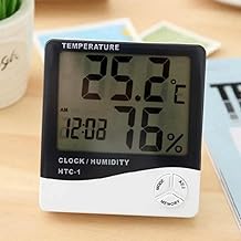 Jouis Indoor Hygrometer (Humidity Meter) and Thermometer, Large Screen, Table Leg, Suspended, Magnet, Electronic Temperature and Humidity Meter