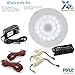 Pyle 4” Pair of Bluetooth Flush Mount In-wall In-ceiling 2-Way Home Speaker System Built-in LED Lights Aluminum Housing Spring Clips Polypropylene Cone & Tweeter 2 Ch Amplifier 160 Watts (PDICBTL4)