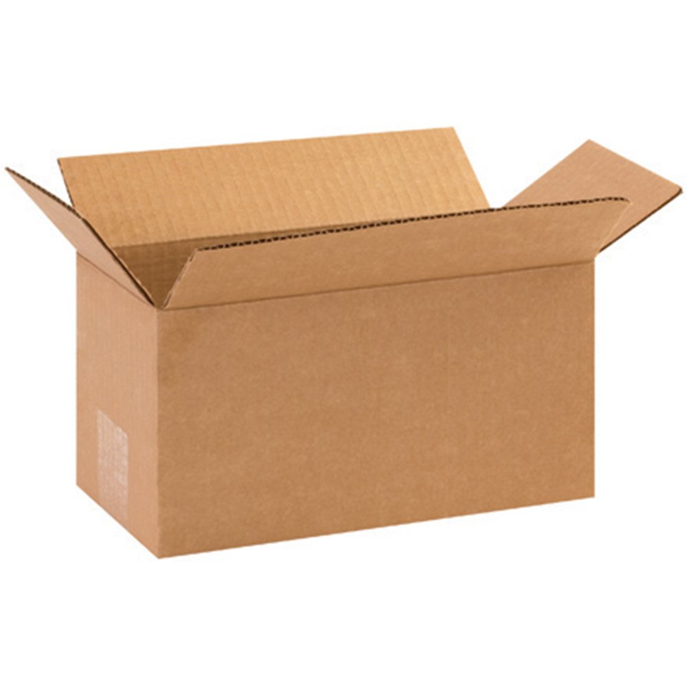 Aviditi 1055 Long Corrugated Cardboard Box 10" L x 5" W x 5" H, Kraft, For Shipping, Packing and Moving (Pack of 25)