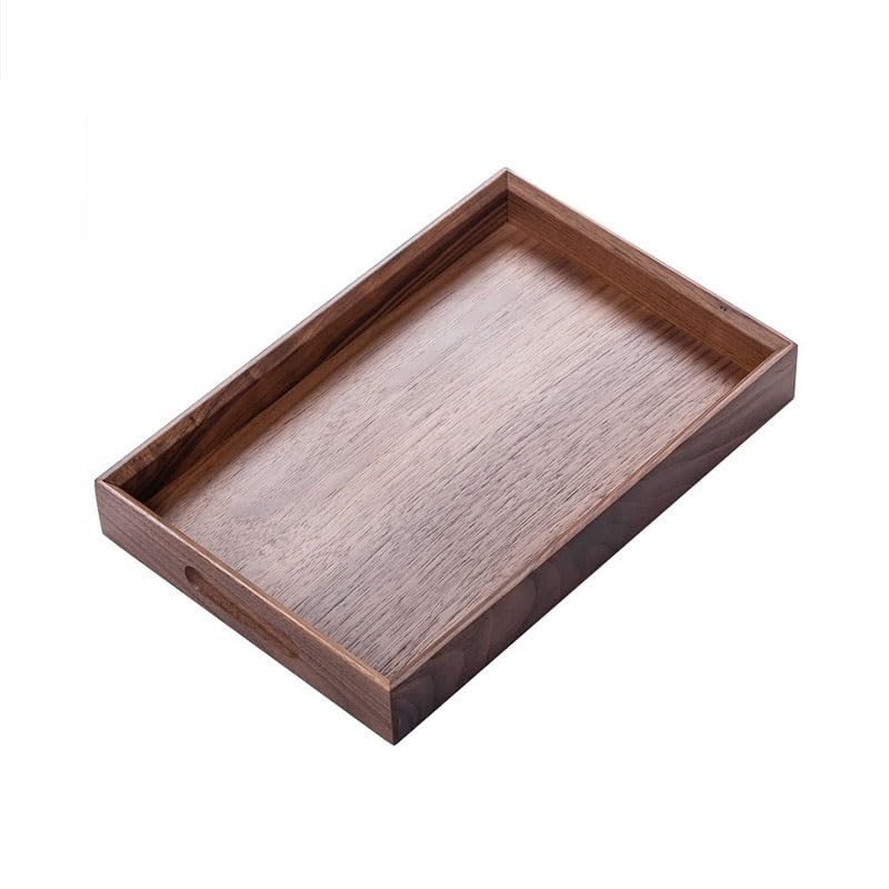 Plateau Alimentaire Japonais Rectangulaire en Bois De Noyer pour La Maison, Le Thé, Le Dîner, Le Café Et Les Collations.