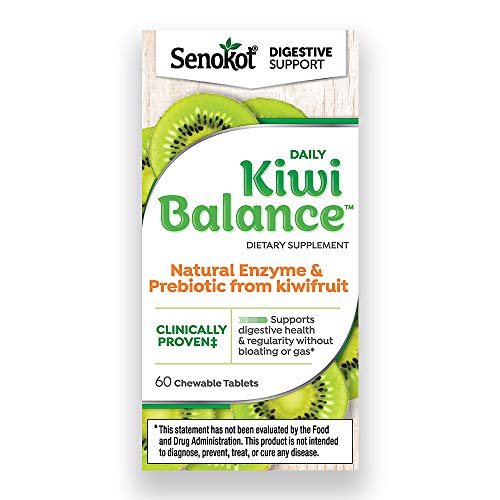 Senokot Daily Kiwi Balance Digestion & Regularity Support Dietary Supplement Chewable Tablet (60 Count)