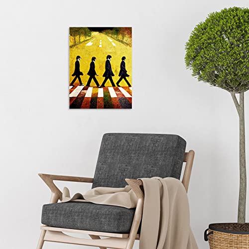 Doppelganger33 LTD Abbey Road Abstract Stylised Beatles Boho Landscape Red and Ochre Art Print Canvas Premium Wall Decor… - Les Beatles, Paul McCartney, John Lennon, RIngo Starr, George Harrison Doppelganger33 LTD Abbey Road Abstract Stylised Beatles Boho Landscape Red and Ochre Art Print Canvas Premium Wall Decor… – Image 3