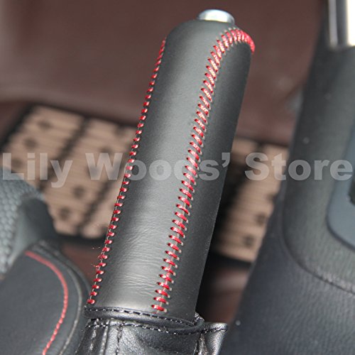 Ji Loncky Custom Fit Oem Genuine Leather Handbrake Cover For Mazda Cx-5 Cx5 2013 2014 2015 /Mazda Cx-3 Cx3 2016 2017 / Mazda3 Mazda 3 2014 2015 2016 /Mazda6 Mazda 6 2014 2015 Accessories #TOP2