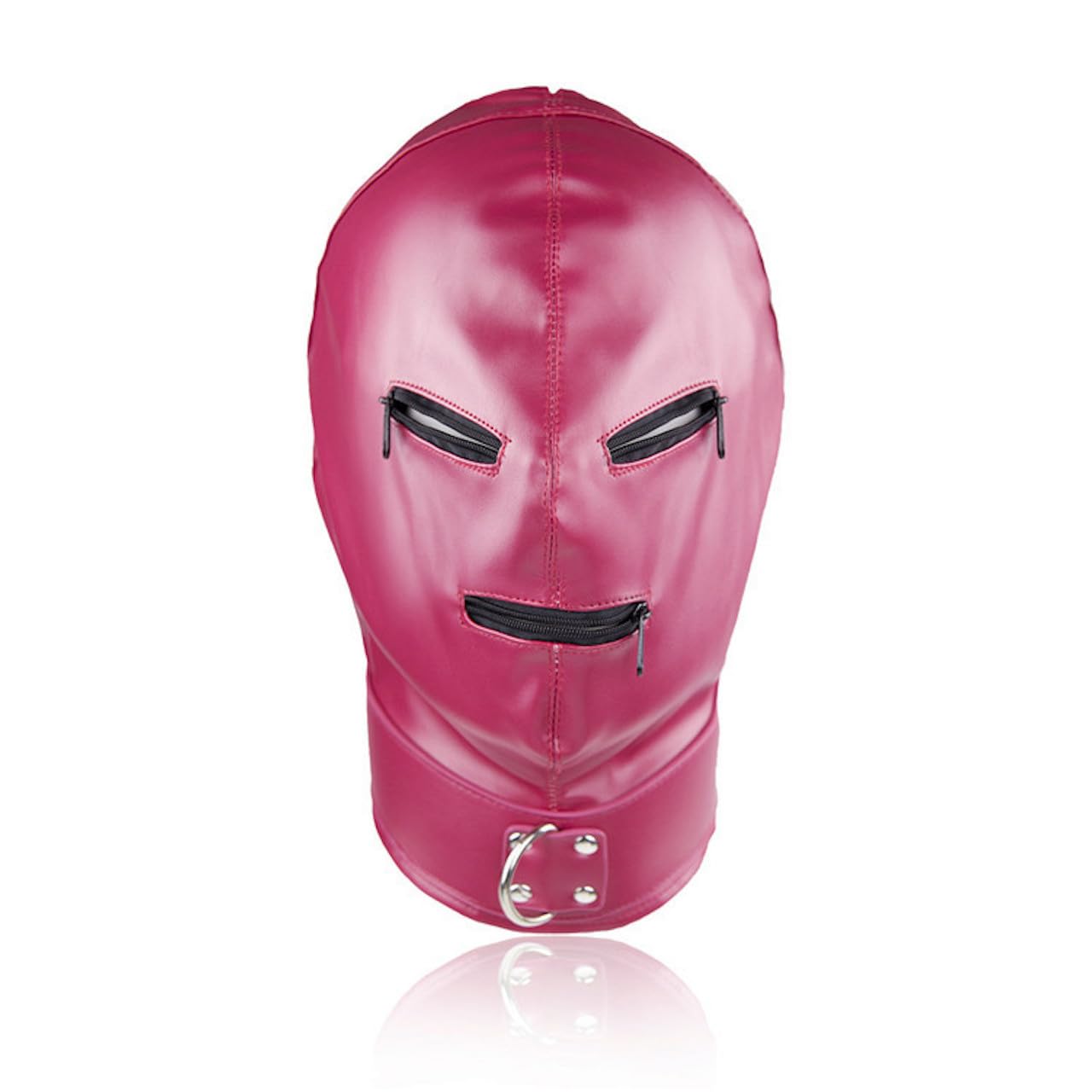 Fetish Mask Bondage Mask Bondage Sex Toys, Fetish Games for Adult Sex Products Slave for Couples Cosplay Mask Lovers (Rose rouge)