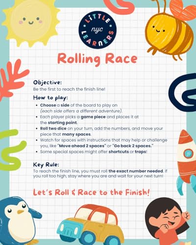 Rolling Race – Juego de mesa de matemáticas para niños miniatura 4
