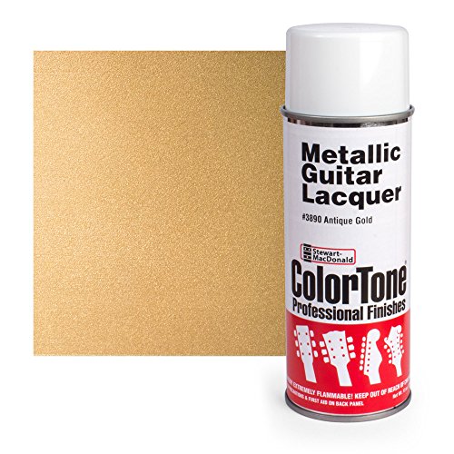 Colortone Metallic Aerosol Guitar Lacquer, Antique Gold #TOP21