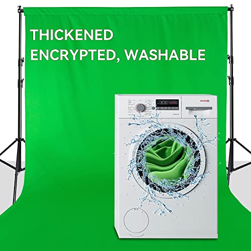ZUANYUKO Tela verde de fundo de tela de 2,1 x 3,0 m, musselina espessa verde chromakey para YouTube