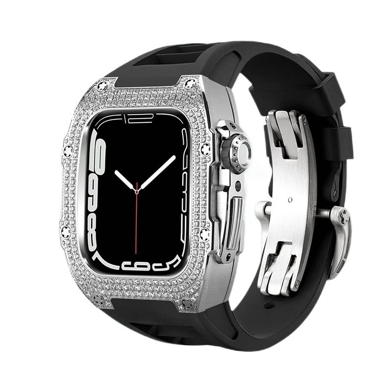 Kit de luxe en acier inoxydable iWatch 44 mm, l'idée cadeau idéale