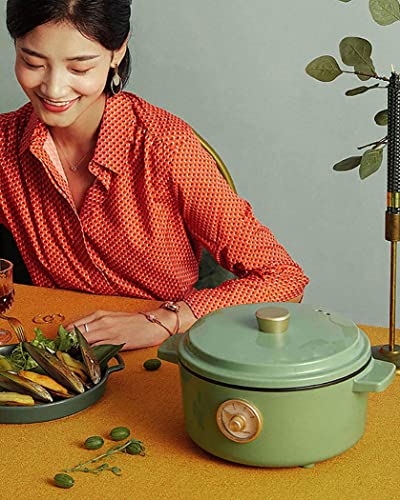 Panela Elétrica Portátil 2L Revestimento Antiaderente Frigideira Elétrica 3 Engrenagens Fogão Ajustá