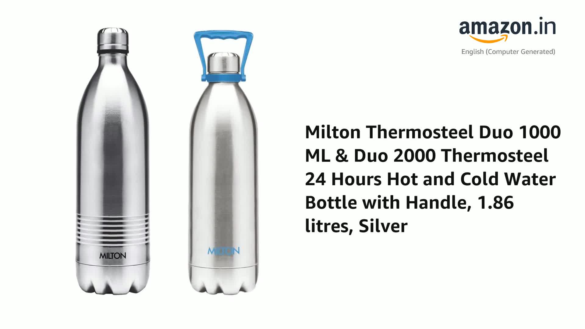 1000 Ml Thermosteel Duo Milton Thermosteel Litre Bottle Milton