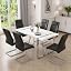 55''silver-white + Black Chairs