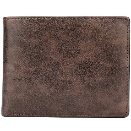 Wallet for Men-Genuine Leather RFID Blocking Bifold Stylish Wallet With 2 ID Window (Coffee-galaxy) - Image 7