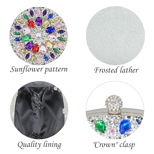Image of MAIRLOM Rhinestone Clutch Purses for Women Evening Bag Sparkly Handbag | Diamond Clutches Purse Glitter Crystal Gemstone Shoulder Bags Luxury Handbags for Wedding Formal Party Prom