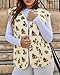 Cicy Bell Womens Fuzzy Fleece Vest Fall Floral Sleeveless Sherpa Jacket Lightweight Button Down Warm Outerwear with Pockets