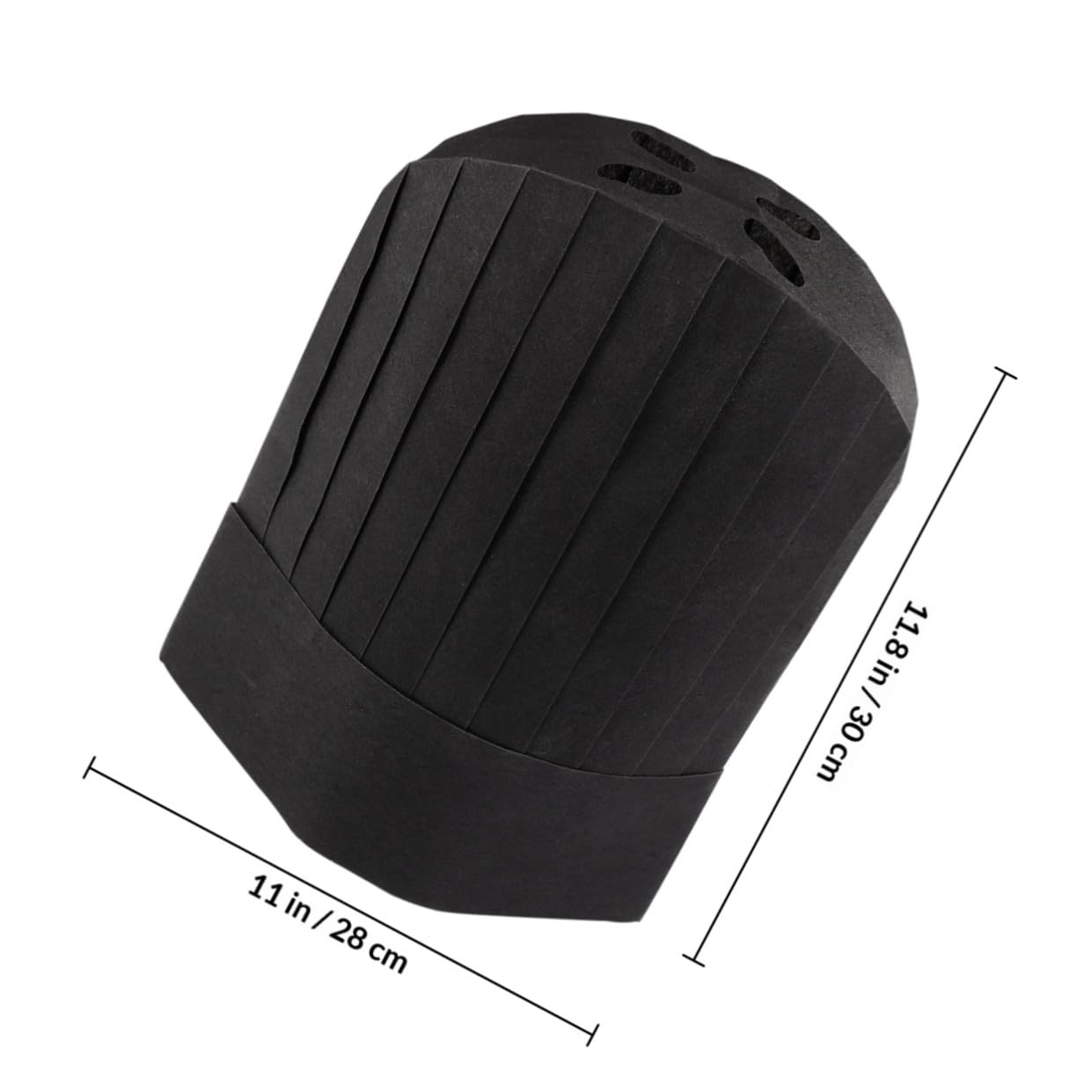 Gorro de Chef Desechable de 12 Pulgadas, Sombrero de Cocina Alto y Ecológico de Papel, 20 Piezas para Restaurantes, Escuelas de Hostelería y Servicio de Comida