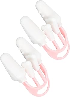 Beaupretty 2 peças de clipe modelador de nariz, levantador de ponte, levantador de nariz de silicone, corretor de emagrecimento de nariz macio e seguro