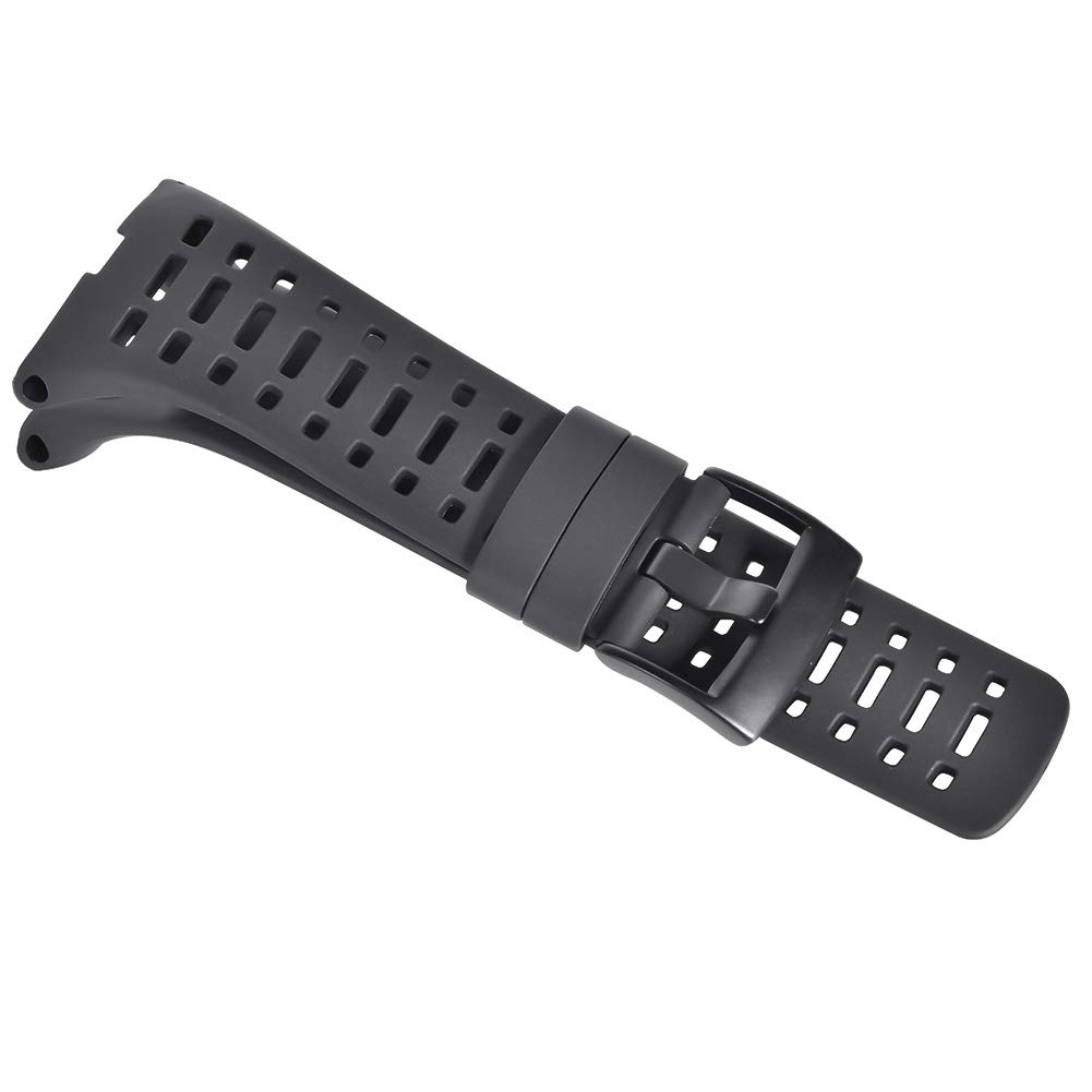 Bracelet de montre compatible avec Suunto Ambit, bracelet de rechange en caoutchouc TPU souple pour Smart Series 1/2/2S/2R/3 Sport/3 Run/3 Peak, noir
